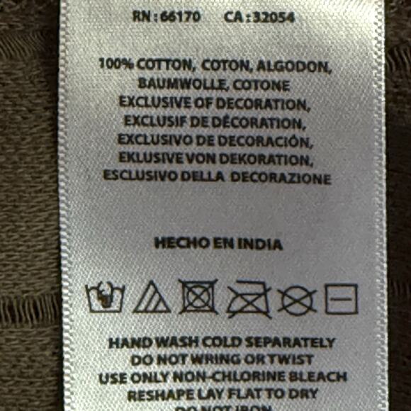 Akemi + Kin Anthropologie Top Size Large Dandelion Embroidered Beaded Boho Olive - Picture 9 of 10